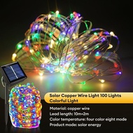 Solar Lights LED Fairy String Lights 8 Lighting Modes String Lights Waterproof  lampu Raya Solar Twi