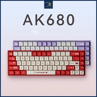 Ajazz AK680 Wireless Mechanical Keyboard, Hotswap Compact Design, Portable, Many Led Modes