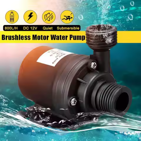DC 12V High Voltage Ultra-quiet Solar Water Pump Lift 5M 800L/H Brushless Motor Submersible Pump Cir
