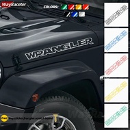 2 Pcs Engine Cover Side Decal Mountain Style Car Hood Sticker For Jeep Wrangler JK JL TJ YJ CJ Rubic