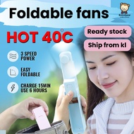 Pocket Fan Mini Electric Fan Portable Handheld Table Fan Meja Kipas USB Rechargeable Foldable Kipas 