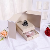 Double Door Necklace Rose Soap Flower Gift Box Customized Qixi Valentine's Day Birthday Jewelry Gift Box