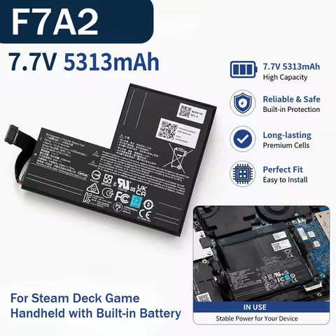 F7A2 5200mAh 8.8V Replacement Battery for Steam Deck Handheld Game Controller High Capacity Li-polym