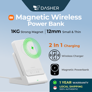 Xiaomi 2 In 1 Wireless Charger &amp; Magnetic Wireless Powerbank For Fruit Phone 12 / 13 / 14 Strong Magnet 5000mAh