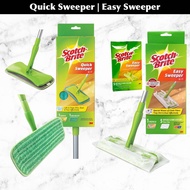 3M Scotch Brite Quick Sweeper Micro Fiber Flat Mop / Easy Sweeper Kit & Refill