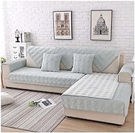 Furniture Cover Plush Sofa Cover 1 2 3 4 Seater, Corner Sofa Cover L Shape Super Soft Stylish Couch Covers For Dogs Cats, Non Slip Sofa Slipcovers For Living Room Furniture Protector (Color : Light G