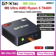 GMKtec M6 Ultra Mini PC AMD R5 7640H DDR5 32GB 512GB Win11 Wifi6 BT5.2 Dual 2.5G Desktop.2 2.5G LAN 