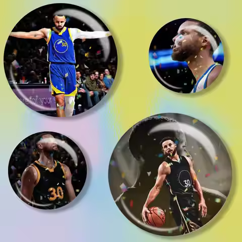 Basketball S-Stephen C-Curry Brooch Metal Badge Brooch, Fashion Decorative Pins for Hat Bag Clothing