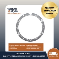CI0011 SKX007/SRPD SKX Style Ceramic Bezel Insert - Sandblasted