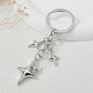 1pc Y2K Star-Shaped Keychain - Versatile Alloy Charm For Bags, Backpacks & Earbuds Perfect Gift For 