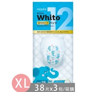 王子 Nepia - Whito超薄長效 褲型-褲型 (XL號[12~17kg])-38片x3包/箱