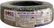 BCC สาย THW 1x4 sq.mm. สายTHW4 IEC01สายแกนเดี่ยวแข็ง มอก. ยาว 100เมตร บางกอก มี 6 สี