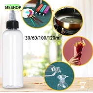 ME 10PCS Empty Hair Dye Bottle, Twist Cap Bottles Transparent Oil Liquid Dropper Bottles, Portable 10ml/15ml/20ml Oils Plastic Plastic Refillable Bottle