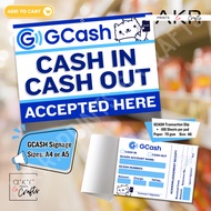STORE SIGNAGE with TRANSACTION SLIP | GCASH