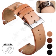 18 20 22mm Quick Release Pin Genuine Leather Watch Band Wrist Strap For Fossil Q