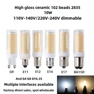[110V/220V Optional] G9 Bulb E14 Ceramic LED Corn Lamp G4 Lamp 102 Beads 10W Dimming