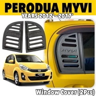 2Pcs Perodua Myvi ( Years 2012-2017 ) Window Cover 3D Carbon Fibre Door Visor Accessories Myvi