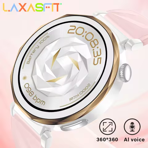 LAXASFIT 2025 New Women's Smart Watch Bluetooth Talking Sports Tracking Watch Heart Rate Monitor Spo