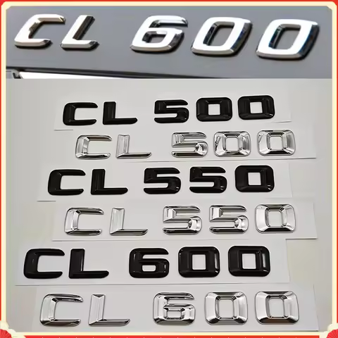 3D ABS Car Letters Logo CL500 CL550 CL600 Badge Rear Trunk Sticker For Mercedes Benz CL500 CL550 CL6