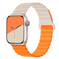 Silicone Magnetic Simple Casual Watch Strap Male/Apple Watch1-11 Generation/Ultra3/SE3 Second Genera