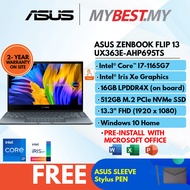 ASUS ZENBOOK FLIP 13 UX363E-AHP695TS  LAPTOP (I7-1165G7 4.70GHZ,512GB SSD,16GB,INTEL,13.3'' FHD,TOUCH,W10)