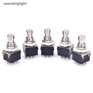 【SPGH】 5 pcs 3PDT 9-Pin Guitar Effects Stomp Switch Pedal Box Foot Metal True Bypass Hot