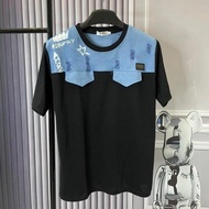 Áo Thun DG Phối Bò Rách Nhẹ Siêu Đẹp Cho Nam Nữ Chuẩn Đẹp Cao Cấp Cổ Tròn Menswear