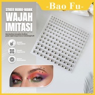 Fake Eyebrow Lip Nose Studs Adhesive Jewelry/ 4mm & 3mm, For Lips, Eyebrows, Noses, Self-Adhesive