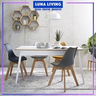 Luxury Eames Chair with PU Leather Cushion Seat Solid Wood Leg✨