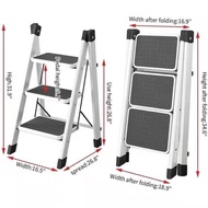 Foldable Non-Slip 3 Step Ladder.