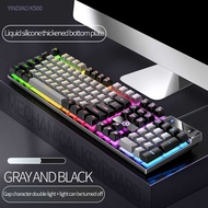 YINDIAO Mechanical Feel Wired USB RGB 104 Key Gaming Keyboard - K500