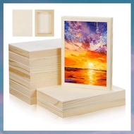 (XCTS) 10 Pcs 5.5x7Inch Wood Panel Boards Unfinished Wood Canvas Wooden for Painting Arts Pouring Us