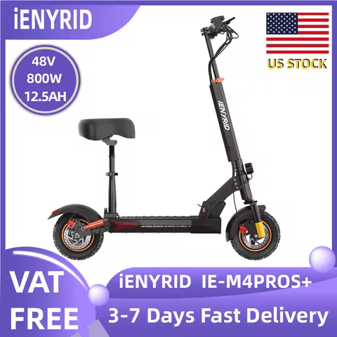 iENYRID IE-M4PROS+ 800W motor 48V12.5AH Battery Electric Scooter 10 Inch Fat Tire E-Mountain Scooter