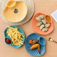 MCC Plastic shell plate for eating dumplings, household vinegar plate