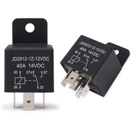 2pcs 12V Motor Relay 5 Pin Coil 40amp Spdt JD2912-1Z-12VDC 40A 14VDC Contactor Relay Switch Power Au