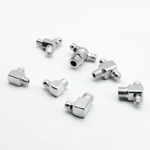 10PCS Double-Headed Grease Nipple Y-Type T-Type 90-Degree Right Angle