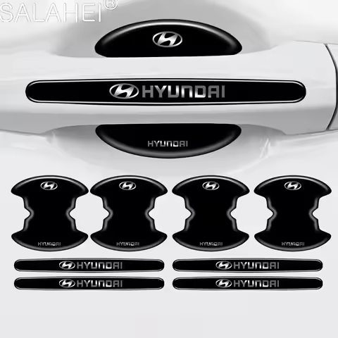 4/8Pcs/Set Car Handle Scratch Resistant Protective Film Door Stickers For Hyundai i10 i20 i30 ix25 i