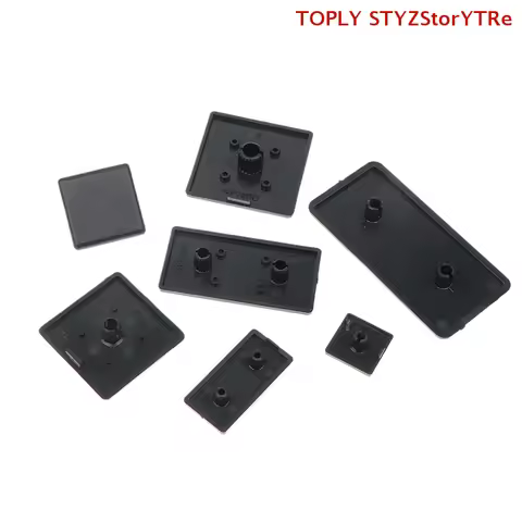 Black Plastic End Cap Cover Plate For EU Aluminum Profile, Set of 10, Compatible with 2020 3030 3060