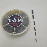 DAM Long Split Shot Kit Total Weight 90grams Mixed of Small Split Shots