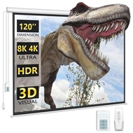 Electric Projector Screen with Remote, DINAH 120 inch Projector Screen, Automatic Air Indoor Project