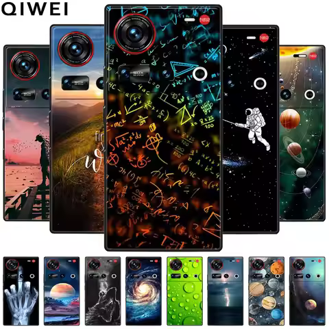 For ZTE Nubia Z70 Ultra 5G Case 6.85'' Black Silicone TPU Soft Phone Cover for Nubia Z70 Ultra Prote