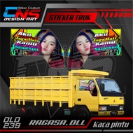Stiker Kaca Pintu Depan Truk RAGASA Custom Foto Cewek Cantik Hijab Vector Seksi Bisa Request Foto & 