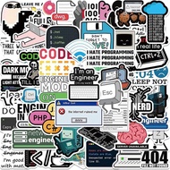 50PCS Funny Programming Meme Stickers Cartoon Docker Html Cloud Language Decals for Computer Laptop 