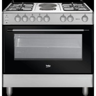 BEKO 90cm gas range 4 gas + 2 hotplates | gas oven &amp; electric grill GG12116GX