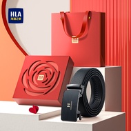 Real Cowhide Leather Belt Mens Practical Birthday Gift Boxed Hip Hop Style Waist Belt HLA Brand Yout