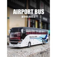 [North-D] Business Bus Deluxe Airport Bus Simulation Alloy Model Bus Bus Bus Bus Toy Boy Open Door