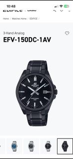 Casio Edifice efv-150dc-1av 黑色鋼帶錶