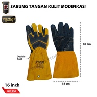 Sarung Tangan Kulit Las Modifikasi Welding Leather Glove Tebal
