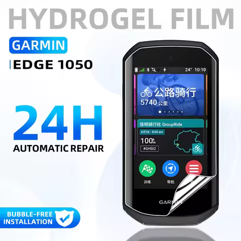 Hydrogel Film for Garmin Edge 1050 Screen Protector Anti-scratch, HD Clear Full Coverage Soft Protec