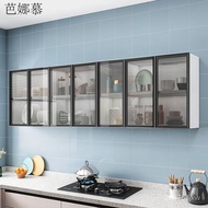 YQ Barnamu Wall-Mounted Top Cabinet Storage Cabinet Dining Room Glass Door Wall Cupboard Bathroom Locker Kitchen Wall